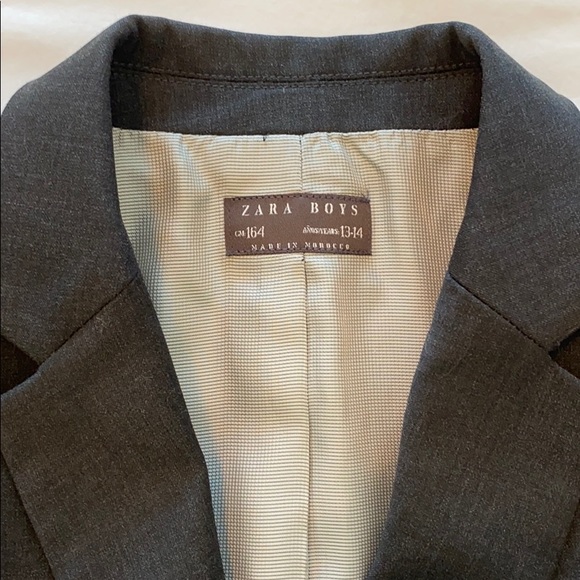 Zara Kids Suit Jacket Dark Gray Boys 13/14 - Picture 2 of 9